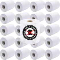 50 Rolos Etiqueta Adesiva Papel Couche Branca sem Ribbon 50 Rolos Etiqueta Adesiva Papel Couche Branca sem Ribbon