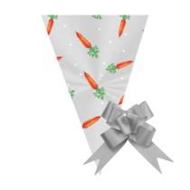 50 Saco Cone para Lembrancinha 18x30cm com Laço