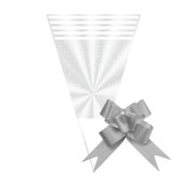 50 Saco Cone para Lembrancinha 18x30cm com Laço