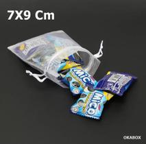 50 saco embalagem saquinhos de organza 6x9 cm - Fita Cetim