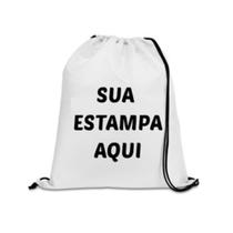 50 Sacochila 30x35 branca para Sublimação 100% poliéster