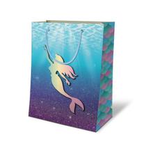 50 Sacolas De Papel Sereia 25x17x6cm Bolsa Festa Infantil - on estore