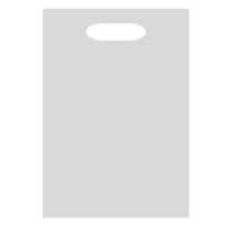 50 Sacolas Plásticas - 16X20 / 20X30 / 25X35 / 30X40 / 40X50 - Boca de Palhaço / Alça Vazada - Loja CORES:BRANCATAMANHO