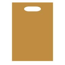 50 Sacolas Plásticas - 16X20 / 20X30 / 25X35 / 30X40 / 40X50 - Boca de Palhaço / Alça Vazada - Loja CORES:DOURADATAMANH
