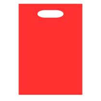 50 Sacolas Plásticas - 16X20 / 20X30 / 25X35 / 30X40 / 40X50 - Boca de Palhaço / Alça Vazada - Loja CORES:VERMELHATAMAN