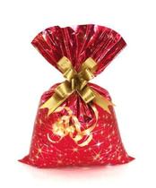 50 Sacos de Presente 20x29cm Metalizados com Estampas Natalinas