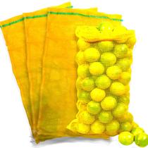 50 Sacos Rafia 43X77 Rede Amarela P/ 20kg Frutas Legumes