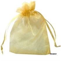 50 saquinhos de organza 9x12 Dourado - teresaofertas