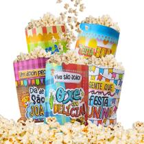 50 Saquinhos Festa Junina - Embalagem Docinho Mimo Pipoca