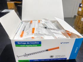 50 Seringas Insulina Venper 0,5ml 50UI Agulha Fixa 31G x 0,25x6mm 50 Seringas Insulina Venper 0,5ml 50UI Agulha Fixa 31G x 0,25x6mm