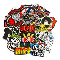50 Stickers Rock AC/DC Misfits Floyd Led Metallica Motorhead