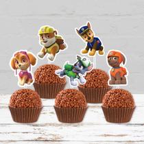 50 Tags Toppers Para Doces Docinho Patrulha Canina 50 Tags Toppers Para Doces Docinho Patrulha Canina