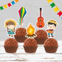 50 Tags Toppers Para Doces Docinhos Festa Junina