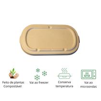 50 Tampas herméticas de embalagens biodegradáveis 50 Tampas herméticas de embalagens biodegradáveis