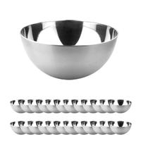 50 Tigela Bowl Cumbuca Caldo Açai Sorvete Inox 500ml