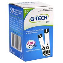 50 Tiras Glicemia G-tech Lite Fitas Glicose Diabete - Gtech