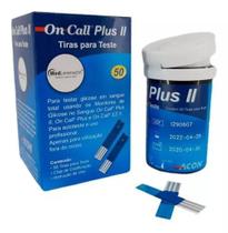 50 Tiras Medir Diabete Reagentes Glicose On Call Plus 2