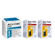 50 Tiras Reagentes Accu Chek Guide + 48 Lancetas Fastclix