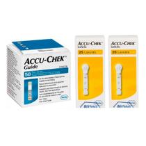 50 Tiras Reagentes Accu Chek Guide + 50 Lancetas Softclix