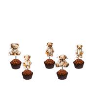 50 topper tag plaquinha para doces festa aniversário chá de bebê comemoração ursinho de pijama