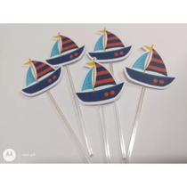 50 topper tag plaquinha para doces festa aniversário comemoração chá de bebê barquinho barco náutico