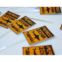 50 topper tag plaquinha para doces festa aniversário surpresa tubarão zona de perigo