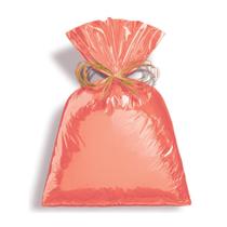 50 Un Saco embalagem metalizado Rosa Coral para presentes lojas festa 20x29 cm Cromus