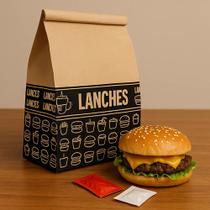 50 Un Saco Sos Kraft g Impresso 24x15,5x31 Para Delivery, Lanche 50 Un Saco Sos Kraft g Impresso 24x15,5x31 Para Delivery, Lanche