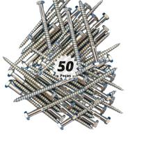 50 Und Parafuso Sextavado 5/16" X 3.1/2" Rosca Soberba