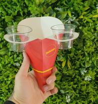 50 uni Cone Gourmet Duplo Molho 22 cm - Ideal para Batata frita, Churros e Coxinha