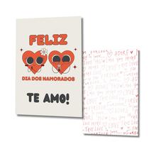 50 uni Mini Cartão Frente e Verso Presente Namorados 5x7cm