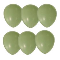 50 Unid Balão Verde Eucalipto 8 Pol - HAPPY DAY