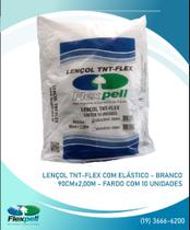 50 Unid Lençol descartável tnt com elástico 90cm x 2m branco - Kit c/5 Pct c/10 unidades - Flexpell