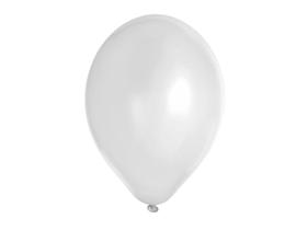 50 Unidades Balão Bexiga Branco Liso Número 8 Polegadas Para Festas Decoração - Festball