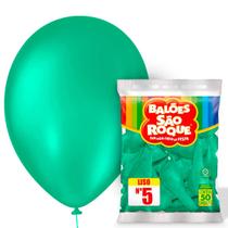 50 Unidades Balão Bexiga Liso Redondo Número 5 Polegadas São Roque - Balões Bexigas Várias Cores Para Festas e Comemorações
