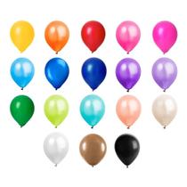 50 Unidades Balão Bexiga Sortido Liso Número 9 Polegadas Para Festas Decoração