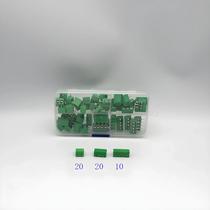 50 unidades/caixa passo 5.0mm pino reto 2p 3p parafuso pcb bloco terminal conector 10a 300v 24-18awg
