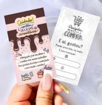 50 Unidades Cartão de Agradecimento 250GR Tag Cartão