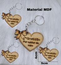 50 unidades Chaveiro Laço MDF COMPLETO PRONTO PARA USO