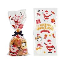 50 Unidades De Sacos De Presente De Natal Do Papai Noel, Embalagens De Doces E Biscoitos, Sacos
