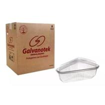 50 unidades Embalagem Mini Fatia Torta bolo pudim Galvanotek potes descartaveis delivery G 635