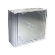 50 Unidades Estojo/Box CD 10mm Acrílico Transparente/Cristal Modelo Padrão
