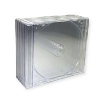 50 Unidades Estojo/Box CD Acrílico 10mm Transparente/Cristal Modelo Padrão 50 Unidades Estojo/Box CD Acrílico 10mm Transparente/Cristal Modelo Padrão