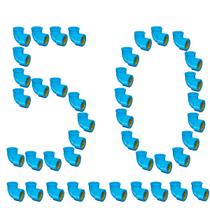 50 Unidades Joelho LR Bucha Latão 25x1/2" Azul 50 Unidades Joelho LR Bucha Latão 25x1/2" Azul