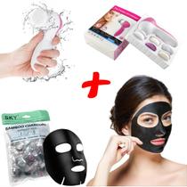 50 unidades Máscaras Facial Desidratada SkinCare + Escova Limpeza Facial