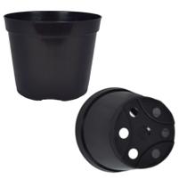 50 Vasos Pote 9 na Cor Preta para Plantas e FrutífEras