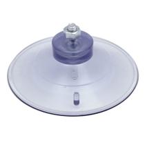 50 Ventosa de 90mm (9 cm) Em PVC Cristal C/ Parafuso e Porca