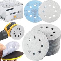 50 X Lixas Disco Anti-Empastamento 7 Polegadas 180mm 8 Furos Pluma Grão Lixadeira Politriz KaQi