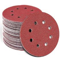 50 X Lixas Disco Grão 5 Polegadas 125mm 8 Furos Lixadeira Politriz KaQi