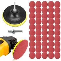 50 X Lixas Disco Grão Liso 125mm 5 Polegadas + 1 Prato Disco + 1 Pino M14 KaQi 50 X Lixas Disco Grão Liso 125mm 5 Polegadas + 1 Prato Disco + 1 Pino M14 KaQi